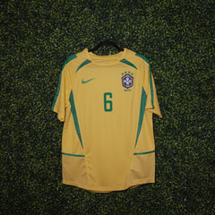 2002/03 BRAZIL ROBERTO CARLOS #6 HOME KIT (L) NIKE